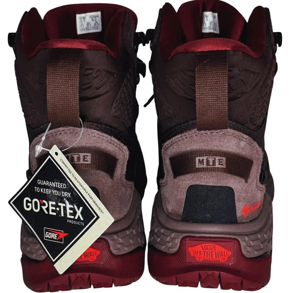 VANS MTE Crestline Gore-Tex Red Unisex Womens 8/Mens 6.5 Waterproof Boots 500264 - Picture 8 of 9